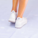 Meia-passos alegres - Cores Únicas- 10 pares