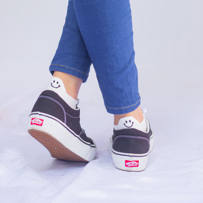 Meia-passos alegres - Cores Únicas- 10 pares