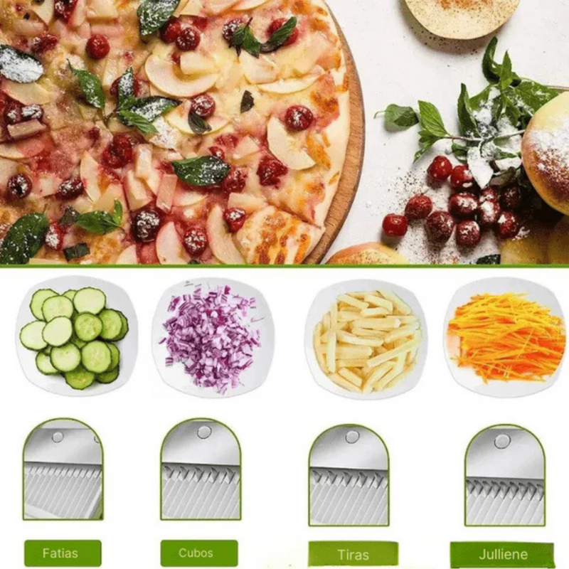 Cortador de Legumes ChefPrático – 5 em 1 para Cozinha Eficiente