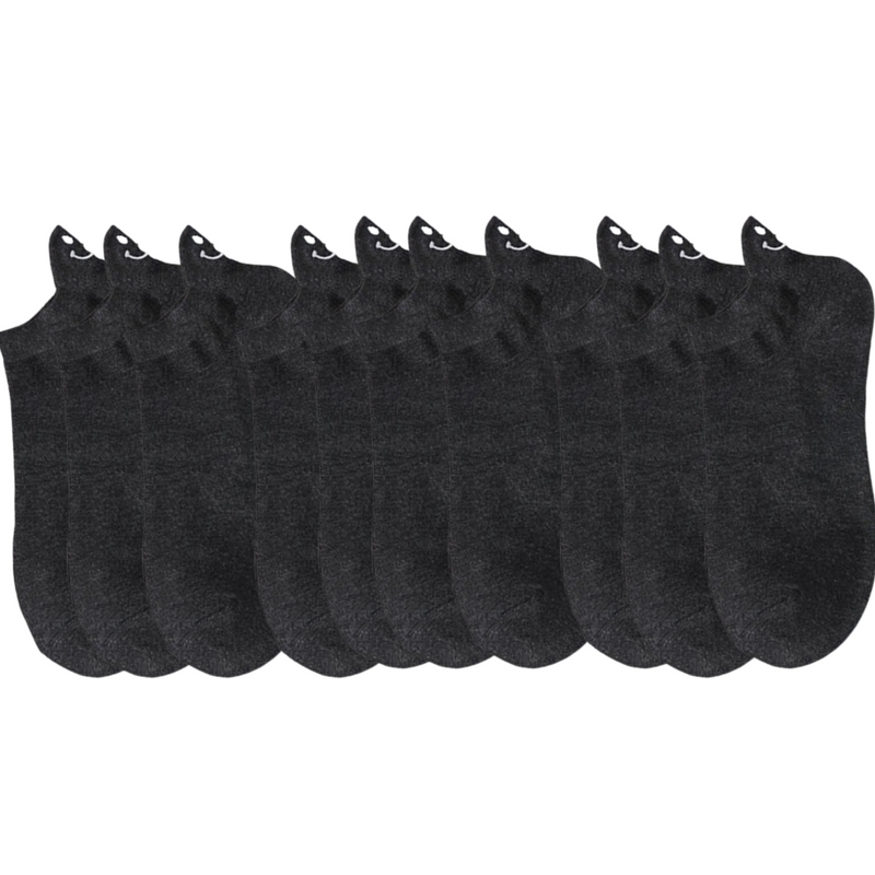 Meia-passos alegres - Cores Únicas- 10 pares