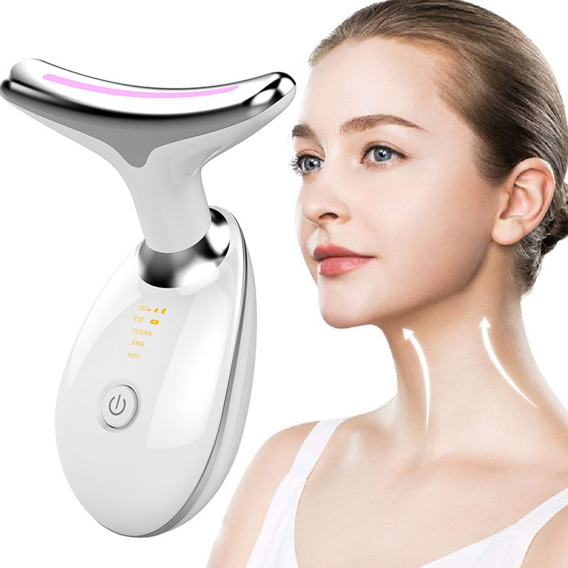 Massageador DermaLift – Rejuvenescimento Facial com Vibração e Calor